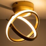 GLOBOSTAR® AMELIA 61054 Μοντέρνο Φωτιστικό Οροφής LED 20W 2400lm 300° AC 220-240V IP20 Ρυθμιζόμενο Λευκό CCT με On/Off 2700K/4500K/6000K - Lumileds SMD Chip - Χρυσό Βούρτσας - Μ24.5 x Π16 x Υ25cm - 3 Χρόνια Εγγύηση - Image 6