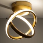 GLOBOSTAR® AMELIA 61054 Μοντέρνο Φωτιστικό Οροφής LED 20W 2400lm 300° AC 220-240V IP20 Ρυθμιζόμενο Λευκό CCT με On/Off 2700K/4500K/6000K - Lumileds SMD Chip - Χρυσό Βούρτσας - Μ24.5 x Π16 x Υ25cm - 3 Χρόνια Εγγύηση - Image 7