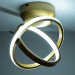 GLOBOSTAR® AMELIA 61054 Μοντέρνο Φωτιστικό Οροφής LED 20W 2400lm 300° AC 220-240V IP20 Ρυθμιζόμενο Λευκό CCT με On/Off 2700K/4500K/6000K - Lumileds SMD Chip - Χρυσό Βούρτσας - Μ24.5 x Π16 x Υ25cm - 3 Χρόνια Εγγύηση - Image 8