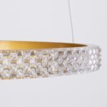 GLOBOSTAR® DIAMOND TRIO 61147 Μοντέρνο Κρεμαστό Φωτιστικό Οροφής LED 150W 18379lm 360° AC 220-240V IP20 Ρυθμιζόμενο Λευκό CCT με Χειριστήριο από 2700K έως 6000K Dimmable - Lumileds SMD Chip - Χρυσό Βούρτσας - Μ170 x Π170 x Υ60cm - 3 Χρόνια Εγγύηση - Image 5