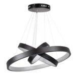 GLOBOSTAR® NEMESIS TRIO 61167 Μοντέρνο Κρεμαστό Φωτιστικό Οροφής LED 100W 12123lm 360° AC 220-240V IP20 Ρυθμιζόμενο Λευκό CCT με Χειριστήριο από 2700K έως 6000K Dimmable - Lumileds SMD Chip - Μαύρο Ματ - Μ60 x Π60 x Υ60cm - 3 Χρόνια Εγγύηση - Image 6