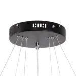 GLOBOSTAR® NEMESIS TRIO 61167 Μοντέρνο Κρεμαστό Φωτιστικό Οροφής LED 100W 12123lm 360° AC 220-240V IP20 Ρυθμιζόμενο Λευκό CCT με Χειριστήριο από 2700K έως 6000K Dimmable - Lumileds SMD Chip - Μαύρο Ματ - Μ60 x Π60 x Υ60cm - 3 Χρόνια Εγγύηση - Image 9