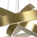 GLOBOSTAR® NEMESIS TRIO 61169 Μοντέρνο Κρεμαστό Φωτιστικό Οροφής LED 100W 12123lm 360° AC 220-240V IP20 Ρυθμιζόμενο Λευκό CCT με Χειριστήριο από 2700K έως 6000K Dimmable - Lumileds SMD Chip - Χρυσό Βούρτσας - Μ60 x Π60 x Υ60cm - 3 Χρόνια Εγγύηση - Image 6