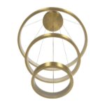 GLOBOSTAR® NEMESIS TRIO 61169-DECO Μοντέρνο Κρεμαστό Φωτιστικό Οροφής LED 100W 12123lm 360° AC 220-240V IP20 Ρυθμιζόμενο Λευκό CCT με Χειριστήριο από 2700K έως 6000K Dimmable - Lumileds SMD Chip - Χρυσό Βούρτσας - Μ60 x Π60 x Υ60cm - 3 Χρόνια Εγγύηση - Image 6