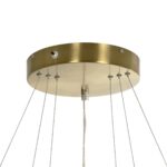 GLOBOSTAR® NEMESIS TRIO 61169-DECO Μοντέρνο Κρεμαστό Φωτιστικό Οροφής LED 100W 12123lm 360° AC 220-240V IP20 Ρυθμιζόμενο Λευκό CCT με Χειριστήριο από 2700K έως 6000K Dimmable - Lumileds SMD Chip - Χρυσό Βούρτσας - Μ60 x Π60 x Υ60cm - 3 Χρόνια Εγγύηση - Image 8