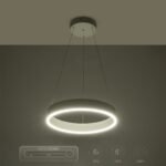 GLOBOSTAR® VENOM 61174 Μοντέρνο Κρεμαστό Φωτιστικό Οροφής LED 30W 3513lm 120° AC 220-240V IP20 Ρυθμιζόμενο Λευκό CCT με Χειριστήριο από 2700K έως 6000K Dimmable - Lumileds SMD Chip - Λευκό Ματ - Μ40 x Π40 x Υ6.5cm - 3 Χρόνια Εγγύηση - Image 13