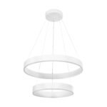 kelvo® VENOM 61186 Μοντέρνο Κρεμαστό Φωτιστικό Οροφής LED 75W 8818lm 120° AC 220-240V IP20 Ρυθμιζόμενο Λευκό CCT με Χειριστήριο από 2700K έως 6000K Dimmable - Lumileds SMD Chip - Λευκό Ματ - Μ60 x Π60 x Υ40cm - 3 Χρόνια Εγγύηση - Image 3