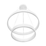 kelvo® VENOM 61186 Μοντέρνο Κρεμαστό Φωτιστικό Οροφής LED 75W 8818lm 120° AC 220-240V IP20 Ρυθμιζόμενο Λευκό CCT με Χειριστήριο από 2700K έως 6000K Dimmable - Lumileds SMD Chip - Λευκό Ματ - Μ60 x Π60 x Υ40cm - 3 Χρόνια Εγγύηση - Image 5