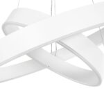 kelvo® VENOM 61186 Μοντέρνο Κρεμαστό Φωτιστικό Οροφής LED 75W 8818lm 120° AC 220-240V IP20 Ρυθμιζόμενο Λευκό CCT με Χειριστήριο από 2700K έως 6000K Dimmable - Lumileds SMD Chip - Λευκό Ματ - Μ60 x Π60 x Υ40cm - 3 Χρόνια Εγγύηση - Image 7