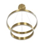 kelvo® VENOM 61187 Μοντέρνο Κρεμαστό Φωτιστικό Οροφής LED 75W 8818lm 120° AC 220-240V IP20 Ρυθμιζόμενο Λευκό CCT με Χειριστήριο από 2700K έως 6000K Dimmable - Lumileds SMD Chip - Χρυσό Βούρτσας - Μ60 x Π60 x Υ40cm - 3 Χρόνια Εγγύηση - Image 5