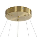 kelvo® VENOM 61187 Μοντέρνο Κρεμαστό Φωτιστικό Οροφής LED 75W 8818lm 120° AC 220-240V IP20 Ρυθμιζόμενο Λευκό CCT με Χειριστήριο από 2700K έως 6000K Dimmable - Lumileds SMD Chip - Χρυσό Βούρτσας - Μ60 x Π60 x Υ40cm - 3 Χρόνια Εγγύηση - Image 9