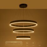 kelvo® VENOM 61188 Μοντέρνο Κρεμαστό Φωτιστικό Οροφής LED 120W 14158lm 120° AC 220-240V IP20 Ρυθμιζόμενο Λευκό CCT με Χειριστήριο από 2700K έως 6000K Dimmable - Lumileds SMD Chip - Μαύρο Ματ - Μ80 x Π80 x Υ60cm - 3 Χρόνια Εγγύηση - Image 13