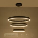 kelvo® VENOM 61188 Μοντέρνο Κρεμαστό Φωτιστικό Οροφής LED 120W 14158lm 120° AC 220-240V IP20 Ρυθμιζόμενο Λευκό CCT με Χειριστήριο από 2700K έως 6000K Dimmable - Lumileds SMD Chip - Μαύρο Ματ - Μ80 x Π80 x Υ60cm - 3 Χρόνια Εγγύηση - Image 14