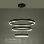 kelvo® VENOM 61188 Μοντέρνο Κρεμαστό Φωτιστικό Οροφής LED 120W 14158lm 120° AC 220-240V IP20 Ρυθμιζόμενο Λευκό CCT με Χειριστήριο από 2700K έως 6000K Dimmable - Lumileds SMD Chip - Μαύρο Ματ - Μ80 x Π80 x Υ60cm - 3 Χρόνια Εγγύηση - Image 15