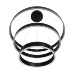 kelvo® VENOM 61188 Μοντέρνο Κρεμαστό Φωτιστικό Οροφής LED 120W 14158lm 120° AC 220-240V IP20 Ρυθμιζόμενο Λευκό CCT με Χειριστήριο από 2700K έως 6000K Dimmable - Lumileds SMD Chip - Μαύρο Ματ - Μ80 x Π80 x Υ60cm - 3 Χρόνια Εγγύηση - Image 5