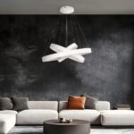 kelvo® VENOM 61189-DECO Μοντέρνο Κρεμαστό Φωτιστικό Οροφής LED 120W 14158lm 120° AC 220-240V IP20 Ρυθμιζόμενο Λευκό CCT με Χειριστήριο από 2700K έως 6000K Dimmable - Lumileds SMD Chip - Λευκό Ματ - Μ80 x Π80 x Υ60cm - 3 Χρόνια Εγγύηση - Image 2