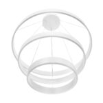 kelvo® VENOM 61189 Μοντέρνο Κρεμαστό Φωτιστικό Οροφής LED 120W 14158lm 120° AC 220-240V IP20 Ρυθμιζόμενο Λευκό CCT με Χειριστήριο από 2700K έως 6000K Dimmable - Lumileds SMD Chip - Λευκό Ματ - Μ80 x Π80 x Υ60cm - 3 Χρόνια Εγγύηση - Image 5