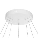 kelvo® VENOM 61189 Μοντέρνο Κρεμαστό Φωτιστικό Οροφής LED 120W 14158lm 120° AC 220-240V IP20 Ρυθμιζόμενο Λευκό CCT με Χειριστήριο από 2700K έως 6000K Dimmable - Lumileds SMD Chip - Λευκό Ματ - Μ80 x Π80 x Υ60cm - 3 Χρόνια Εγγύηση - Image 9