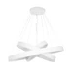 kelvo® VENOM 61189-DECO Μοντέρνο Κρεμαστό Φωτιστικό Οροφής LED 120W 14158lm 120° AC 220-240V IP20 Ρυθμιζόμενο Λευκό CCT με Χειριστήριο από 2700K έως 6000K Dimmable - Lumileds SMD Chip - Λευκό Ματ - Μ80 x Π80 x Υ60cm - 3 Χρόνια Εγγύηση - Image 3