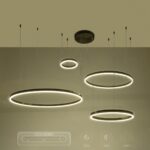 kelvo® VENOM 61191 Μοντέρνο Κρεμαστό Φωτιστικό Οροφής LED 150W 17659lm 120° AC 220-240V IP20 Ρυθμιζόμενο Λευκό CCT με Χειριστήριο από 2700K έως 6000K Dimmable - Lumileds SMD Chip - Μαύρο Ματ - Μ150 x Π90 x Υ60cm - 3 Χρόνια Εγγύηση - Image 13