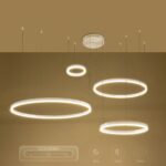 kelvo® VENOM 61192 Μοντέρνο Κρεμαστό Φωτιστικό Οροφής LED 150W 17659lm 120° AC 220-240V IP20 Ρυθμιζόμενο Λευκό CCT με Χειριστήριο από 2700K έως 6000K Dimmable - Lumileds SMD Chip - Λευκό Ματ - Μ150 x Π90 x Υ60cm - 3 Χρόνια Εγγύηση - Image 12