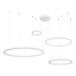 kelvo® VENOM 61192 Μοντέρνο Κρεμαστό Φωτιστικό Οροφής LED 150W 17659lm 120° AC 220-240V IP20 Ρυθμιζόμενο Λευκό CCT με Χειριστήριο από 2700K έως 6000K Dimmable - Lumileds SMD Chip - Λευκό Ματ - Μ150 x Π90 x Υ60cm - 3 Χρόνια Εγγύηση - Image 3