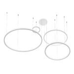 kelvo® VENOM 61192 Μοντέρνο Κρεμαστό Φωτιστικό Οροφής LED 150W 17659lm 120° AC 220-240V IP20 Ρυθμιζόμενο Λευκό CCT με Χειριστήριο από 2700K έως 6000K Dimmable - Lumileds SMD Chip - Λευκό Ματ - Μ150 x Π90 x Υ60cm - 3 Χρόνια Εγγύηση - Image 4