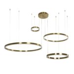 kelvo® VENOM 61193 Μοντέρνο Κρεμαστό Φωτιστικό Οροφής LED 150W 17659lm 120° AC 220-240V IP20 Ρυθμιζόμενο Λευκό CCT με Χειριστήριο από 2700K έως 6000K Dimmable - Lumileds SMD Chip - Χρυσό Βούρτσας - Μ150 x Π90 x Υ60cm - 3 Χρόνια Εγγύηση - Image 3