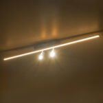 GLOBOSTAR® BARETTI 61228 Μοντέρνο Φωτιστικό Οροφής LED 24W 2688lm 160° & 45° AC 220-240V IP20 Ρυθμιζόμενο Λευκό CCT με On/Off 2700K/4500K/6000K - Lumileds SMD Chip - Χρυσό - Μ80 x Π5 x Υ15cm - 3 Χρόνια Εγγύηση - Image 10