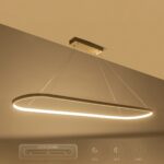 GLOBOSTAR® BOLIVAR 61273 Μοντέρνο Κρεμαστό Φωτιστικό Οροφής LED 54W 6210lm 360° AC 220-240V IP20 Ρυθμιζόμενο Λευκό CCT με Χειριστήριο από 2700K έως 6000K Dimmable - Lumileds SMD Chip - Νίκελ Βούρτσας - Μ120 x Π30 x Υ2cm - 3 Χρόνια Εγγύηση - Image 10