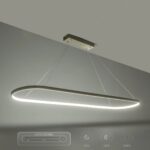 GLOBOSTAR® BOLIVAR 61273 Μοντέρνο Κρεμαστό Φωτιστικό Οροφής LED 54W 6210lm 360° AC 220-240V IP20 Ρυθμιζόμενο Λευκό CCT με Χειριστήριο από 2700K έως 6000K Dimmable - Lumileds SMD Chip - Νίκελ Βούρτσας - Μ120 x Π30 x Υ2cm - 3 Χρόνια Εγγύηση - Image 11