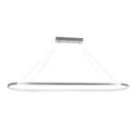 GLOBOSTAR® BOLIVAR 61273 Μοντέρνο Κρεμαστό Φωτιστικό Οροφής LED 54W 6210lm 360° AC 220-240V IP20 Ρυθμιζόμενο Λευκό CCT με Χειριστήριο από 2700K έως 6000K Dimmable - Lumileds SMD Chip - Νίκελ Βούρτσας - Μ120 x Π30 x Υ2cm - 3 Χρόνια Εγγύηση - Image 3