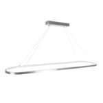 GLOBOSTAR® BOLIVAR 61273 Μοντέρνο Κρεμαστό Φωτιστικό Οροφής LED 54W 6210lm 360° AC 220-240V IP20 Ρυθμιζόμενο Λευκό CCT με Χειριστήριο από 2700K έως 6000K Dimmable - Lumileds SMD Chip - Νίκελ Βούρτσας - Μ120 x Π30 x Υ2cm - 3 Χρόνια Εγγύηση - Image 5