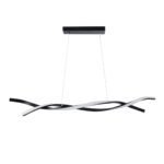 GLOBOSTAR® MORALES 61275 Μοντέρνο Κρεμαστό Φωτιστικό Οροφής LED 54W 6048lm 300° AC 220-240V IP20 Ρυθμιζόμενο Λευκό CCT με Χειριστήριο από 2700K έως 6000K Dimmable - Lumileds SMD Chip - Μαύρο Ματ - Μ90 x Π14 x Υ14cm - 3 Χρόνια Εγγύηση - Image 4