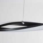 GLOBOSTAR® MORALES 61275 Μοντέρνο Κρεμαστό Φωτιστικό Οροφής LED 54W 6048lm 300° AC 220-240V IP20 Ρυθμιζόμενο Λευκό CCT με Χειριστήριο από 2700K έως 6000K Dimmable - Lumileds SMD Chip - Μαύρο Ματ - Μ90 x Π14 x Υ14cm - 3 Χρόνια Εγγύηση - Image 5