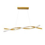 GLOBOSTAR® MORALES 61278 Μοντέρνο Κρεμαστό Φωτιστικό Οροφής LED 54W 6048lm 300° AC 220-240V IP20 Ρυθμιζόμενο Λευκό CCT με Χειριστήριο από 2700K έως 6000K Dimmable - Lumileds SMD Chip - Χρυσό Βούρτσας - Μ90 x Π14 x Υ14cm - 3 Χρόνια Εγγύηση - Image 4