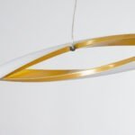 GLOBOSTAR® MORALES 61278 Μοντέρνο Κρεμαστό Φωτιστικό Οροφής LED 54W 6048lm 300° AC 220-240V IP20 Ρυθμιζόμενο Λευκό CCT με Χειριστήριο από 2700K έως 6000K Dimmable - Lumileds SMD Chip - Χρυσό Βούρτσας - Μ90 x Π14 x Υ14cm - 3 Χρόνια Εγγύηση - Image 5