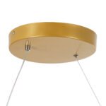 GLOBOSTAR® SPIRALE 61286 Μοντέρνο Κρεμαστό Φωτιστικό Οροφής LED 75W 8400lm 300° AC 220-240V IP20 Ρυθμιζόμενο Λευκό CCT με Χειριστήριο από 2700K έως 6000K Dimmable - Lumileds SMD Chip - Χρυσό Βούρτσας - Μ72 x Π25 x Υ30cm - 3 Χρόνια Εγγύηση - Image 7