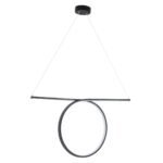 GLOBOSTAR® ROME 61294 Μοντέρνο Κρεμαστό Φωτιστικό Οροφής LED 24W 2640lm 200° AC 220-240V IP20 Ρυθμιζόμενο Λευκό CCT με On/Off 2700K/4500K/6000K - Lumileds SMD Chip - Μαύρο Ματ - Μ65.5 x Π4 x Υ33cm - 3 Χρόνια Εγγύηση - Image 3