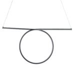 GLOBOSTAR® ROME 61294 Μοντέρνο Κρεμαστό Φωτιστικό Οροφής LED 24W 2640lm 200° AC 220-240V IP20 Ρυθμιζόμενο Λευκό CCT με On/Off 2700K/4500K/6000K - Lumileds SMD Chip - Μαύρο Ματ - Μ65.5 x Π4 x Υ33cm - 3 Χρόνια Εγγύηση - Image 6