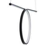 GLOBOSTAR® ROME 61294 Μοντέρνο Κρεμαστό Φωτιστικό Οροφής LED 24W 2640lm 200° AC 220-240V IP20 Ρυθμιζόμενο Λευκό CCT με On/Off 2700K/4500K/6000K - Lumileds SMD Chip - Μαύρο Ματ - Μ65.5 x Π4 x Υ33cm - 3 Χρόνια Εγγύηση - Image 7