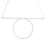 GLOBOSTAR® ROME 61295 Μοντέρνο Κρεμαστό Φωτιστικό Οροφής LED 24W 2640lm 200° AC 220-240V IP20 Ρυθμιζόμενο Λευκό CCT με On/Off 2700K/4500K/6000K - Lumileds SMD Chip - Λευκό Ματ - Μ65.5 x Π4 x Υ33cm - 3 Χρόνια Εγγύηση - Image 6