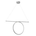 GLOBOSTAR® ROME 61296 Μοντέρνο Κρεμαστό Φωτιστικό Οροφής LED 24W 2640lm 200° AC 220-240V IP20 Ρυθμιζόμενο Λευκό CCT με On/Off 2700K/4500K/6000K - Lumileds SMD Chip - Νίκελ Βούρτσας - Μ65.5 x Π4 x Υ33cm - 3 Χρόνια Εγγύηση - Image 3