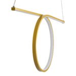 GLOBOSTAR® ROME 61297 Μοντέρνο Κρεμαστό Φωτιστικό Οροφής LED 24W 2640lm 200° AC 220-240V IP20 Ρυθμιζόμενο Λευκό CCT με On/Off 2700K/4500K/6000K - Lumileds SMD Chip - Χρυσό Βούρτσας - Μ65.5 x Π4 x Υ33cm - 3 Χρόνια Εγγύηση - Image 7