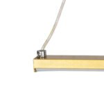 GLOBOSTAR® ROME 61297 Μοντέρνο Κρεμαστό Φωτιστικό Οροφής LED 24W 2640lm 200° AC 220-240V IP20 Ρυθμιζόμενο Λευκό CCT με On/Off 2700K/4500K/6000K - Lumileds SMD Chip - Χρυσό Βούρτσας - Μ65.5 x Π4 x Υ33cm - 3 Χρόνια Εγγύηση - Image 9