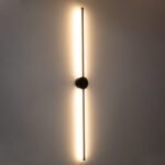 GLOBOSTAR® DIADEM 61333 Μοντέρνο Φωτιστικό Τοίχου - Απλίκα LED 18W 2160lm 120° AC 220-240V IP20 Ρυθμιζόμενο Λευκό CCT με On/Off 2700K/4500K/6000K - Lumileds SMD Chip - Μαύρο Ματ - Μ10 x Π4 x Υ120cm - 3 Χρόνια Εγγύηση - Image 9