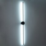 GLOBOSTAR® DIADEM 61333 Μοντέρνο Φωτιστικό Τοίχου - Απλίκα LED 18W 2160lm 120° AC 220-240V IP20 Ρυθμιζόμενο Λευκό CCT με On/Off 2700K/4500K/6000K - Lumileds SMD Chip - Μαύρο Ματ - Μ10 x Π4 x Υ120cm - 3 Χρόνια Εγγύηση - Image 11