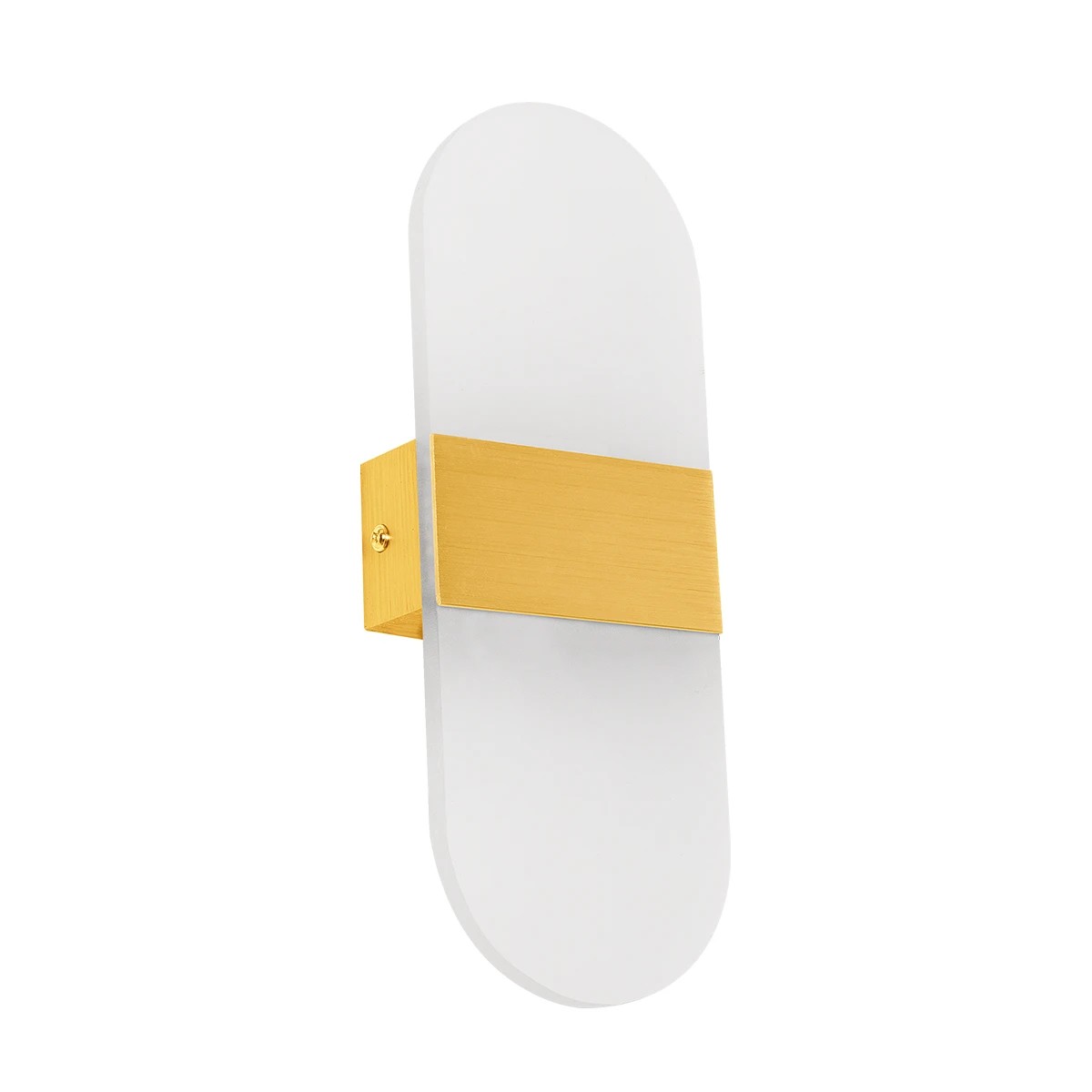 61338_1 GLOBOSTAR® RARE 61338 Μοντέρνο Φωτιστικό Τοίχου - Απλίκα LED 5W 600lm 180° AC 220-240V IP20 Ρυθμιζόμενο Λευκό CCT με On/Off 2700K/4500K/6000K - Lumileds SMD Chip - Χρυσό Βούρτσας - Μ10 x Π5 x Υ27.5cm - 3 Χρόνια Εγγύηση - Image 1