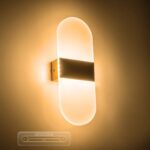 GLOBOSTAR® RARE 61338 Μοντέρνο Φωτιστικό Τοίχου - Απλίκα LED 5W 600lm 180° AC 220-240V IP20 Ρυθμιζόμενο Λευκό CCT με On/Off 2700K/4500K/6000K - Lumileds SMD Chip - Χρυσό Βούρτσας - Μ10 x Π5 x Υ27.5cm - 3 Χρόνια Εγγύηση - Image 8