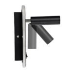 GLOBOSTAR® LADY-O 61363 Μοντέρνο Φωτιστικό Τοίχου - Απλίκα Ξενοδοχείου Reading Light με Φορτιστή USB 3A LED 10W 1000lm 36° & 360° AC 220-240V IP20 Φυσικό Λευκό 4500K - Bridgelux COB Chip & TÜV SÜD Driver - Μαύρο Ματ - Μ10.5 x Π10 x Υ18.5cm - 3 Χρόνια Εγγύηση - Image 5